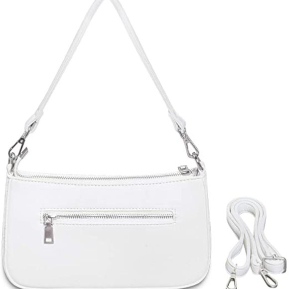 Apperloth Small Shoulder Bag with Zipper Closure Retro Classic Clutch Croc Tote - Picture 2 of 6